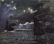 Claude Monet Seascape,Night Effect Spain oil painting artist